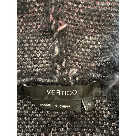 Vertigo Hooded Cardigan Sweater Floral & Geometric Pattern Small - Picture 3 of 8